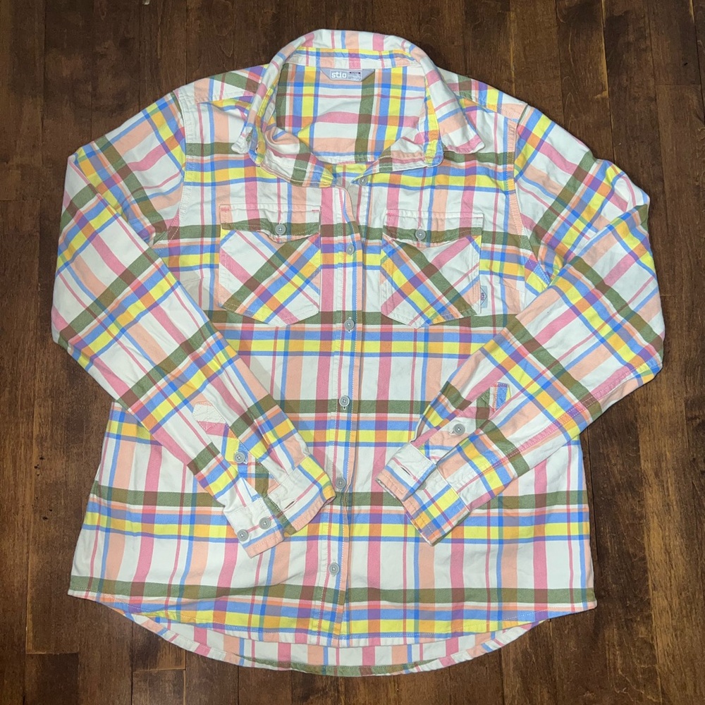 Stio Colorful Plaid Button Down Shirt